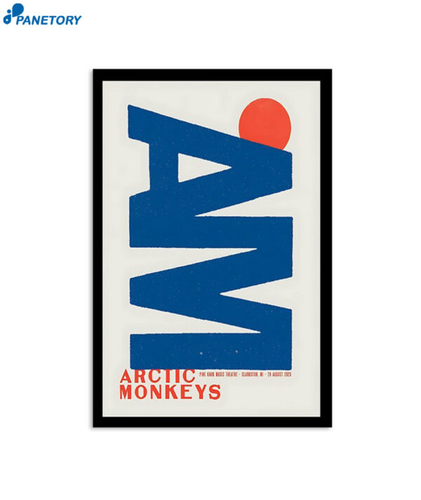 Arctic Monkeys Pine Knob Music Theatre Clarkston Mi Aug 29 2023 Poster