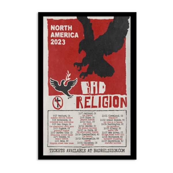 Bad Religion North America 2023 Poster