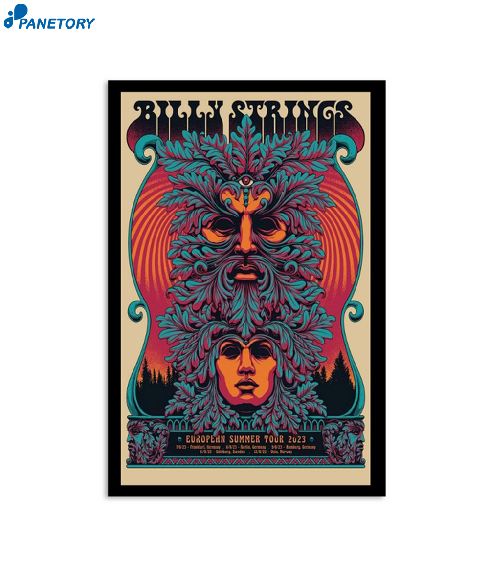 Billy Strings European Summer 2023 Tour Poster 2024