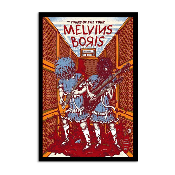Boris & Melvins The Showbox Seattle Wa September 1 2023 Poster