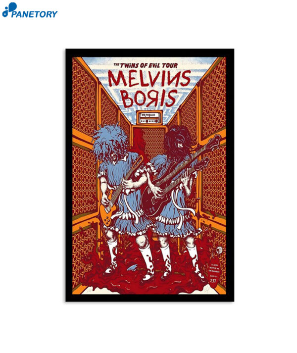 Boris &Amp; Melvins The Showbox Seattle Wa September 1 2023 Poster