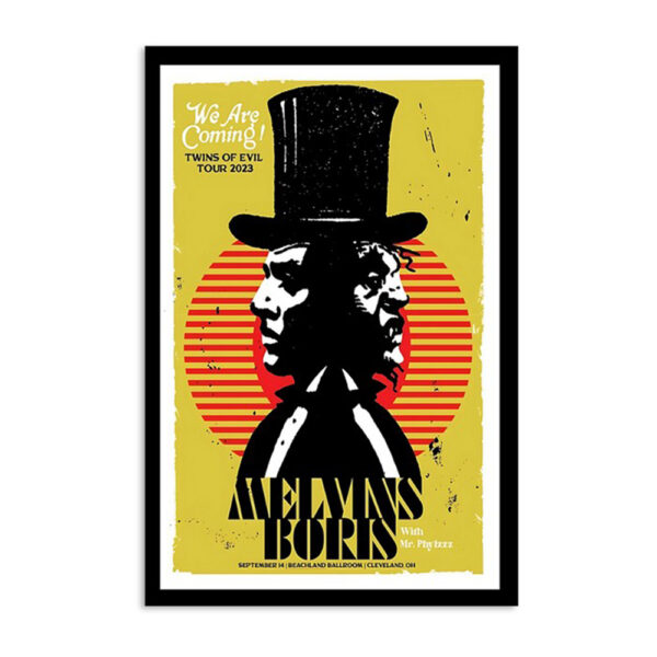 Boris & Melvins At Beachland Ballroom In Cleveland Sep 14 2023 Poster
