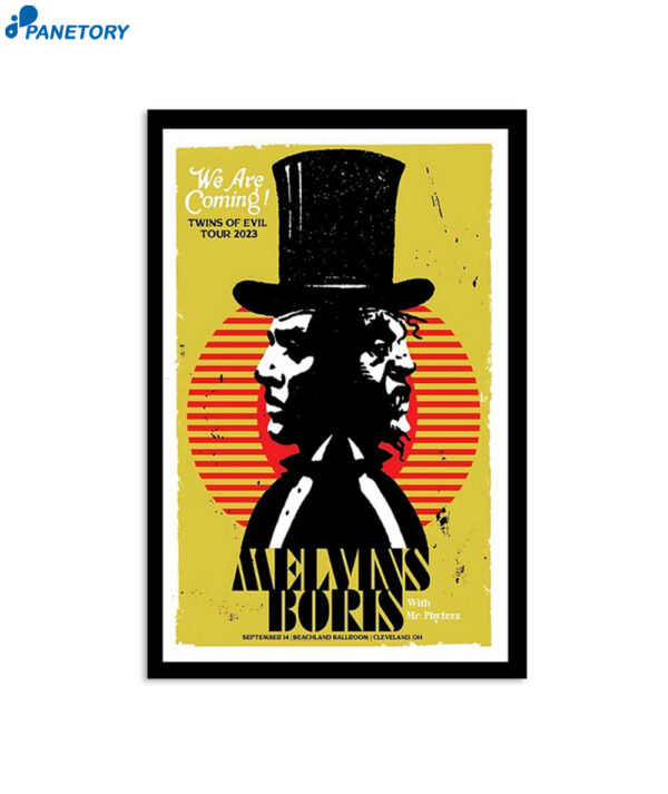 Boris &Amp; Melvins At Beachland Ballroom In Cleveland Sep 14 2023 Poster
