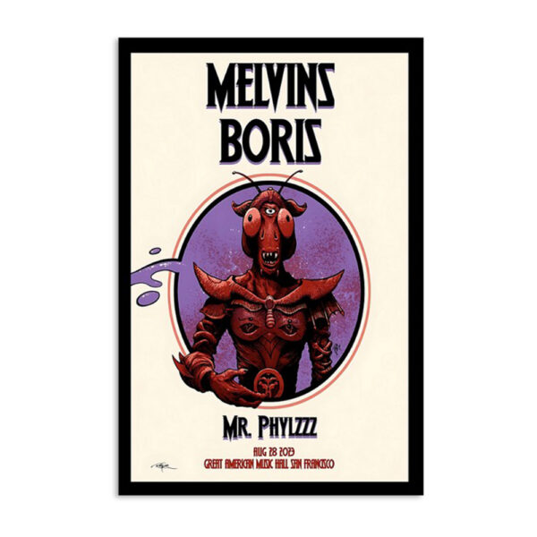 Boris And Melvins San Francisco Great American Music Hall Aug 28 2023 Poster