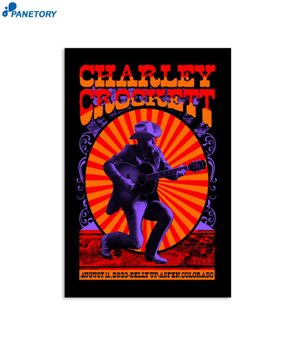 Charley Crockett Belly Up Aspen Co August 11 2023 Poster