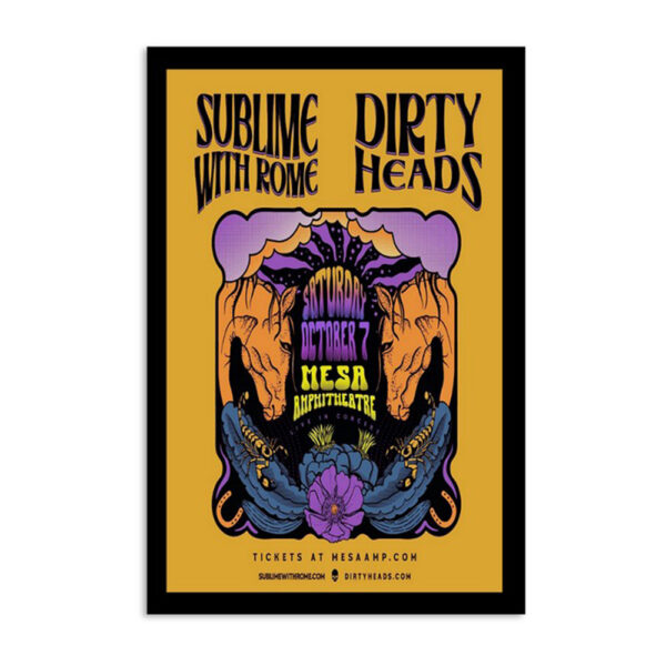 Dirty Heads & Sublime With Rome Mesa Amphitheatre October 7 2023 Poster