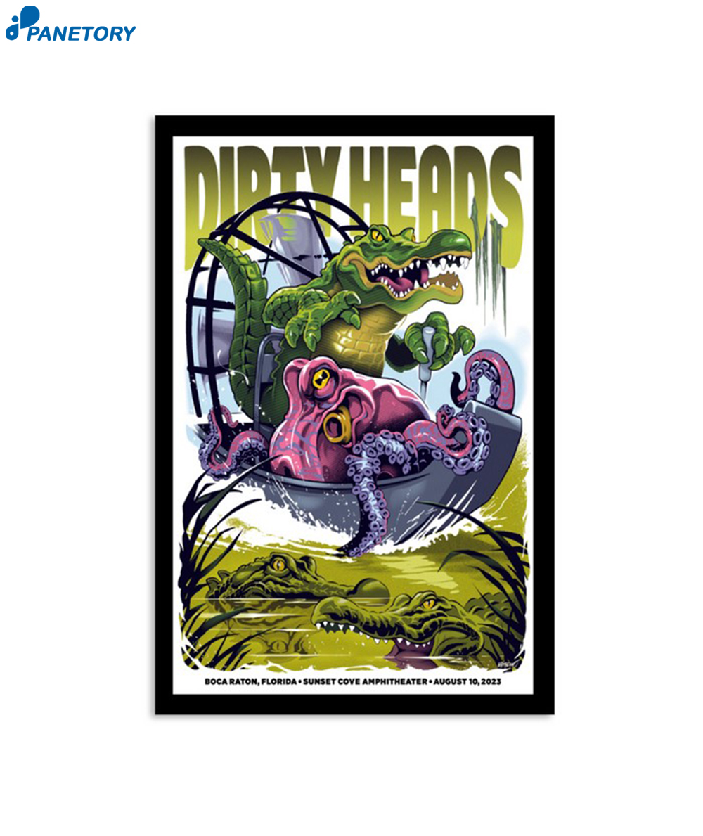 Dirty Heads Sunset Cove Amphitheater Boca Raton August 10 2023 Poster