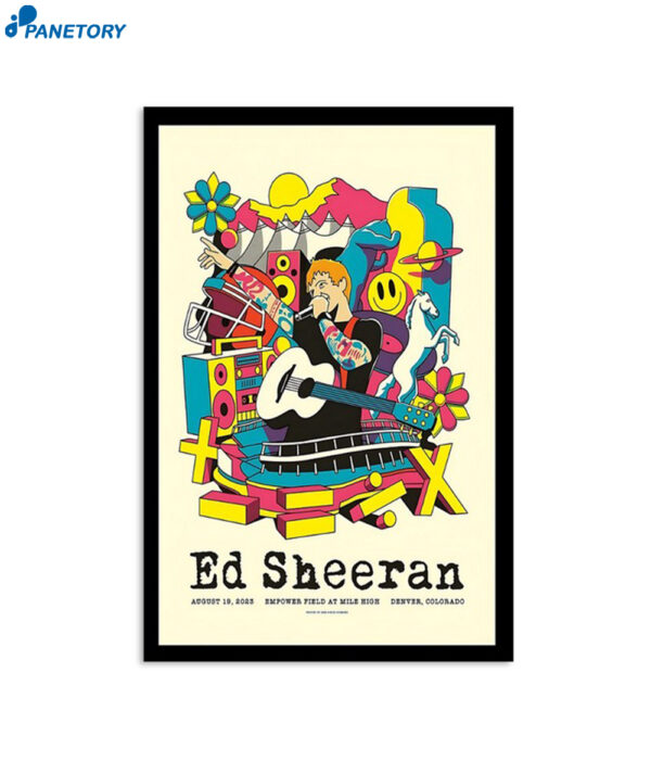 Ed Sheeran Denver Empower Field At Mile High August 19 2023 Poster