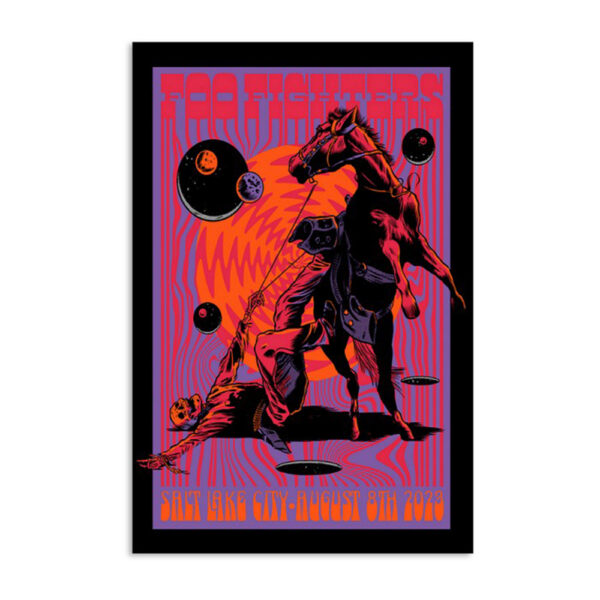 Foo Fighters Salt Lake City Ut August 8 2023 Poster