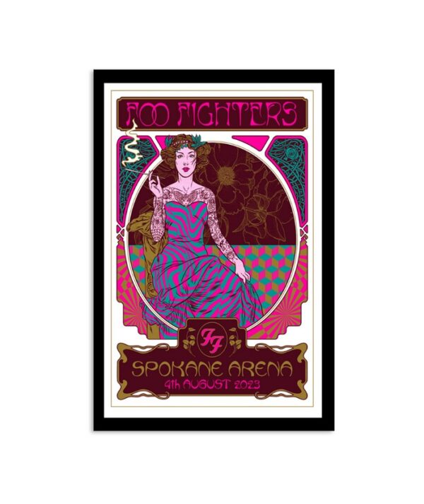 Foo Fighters Spokane Arena August 4Th 2023 Poster