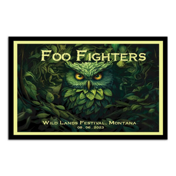Foo Fighters Wildlands Festival Big Sky August 6 2023 Poster