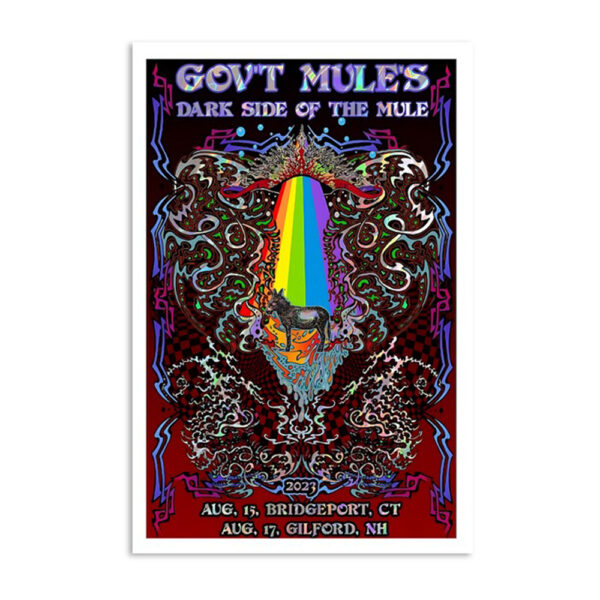 Gov't Mule Dark Side Of The Mule Tour August 15 2023 Poster