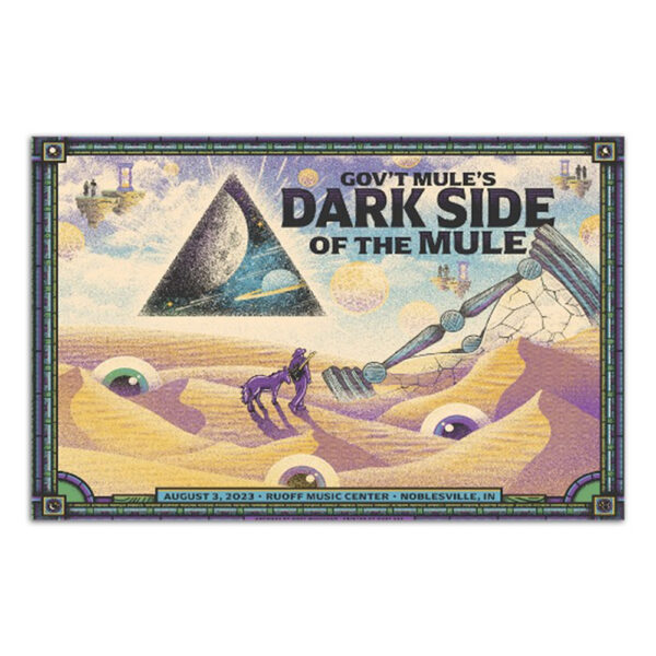 Gov't Mule's Dark Side Of The Mule Ruoff Music Center Noblesville Aug 3 2023 Landscape Poster