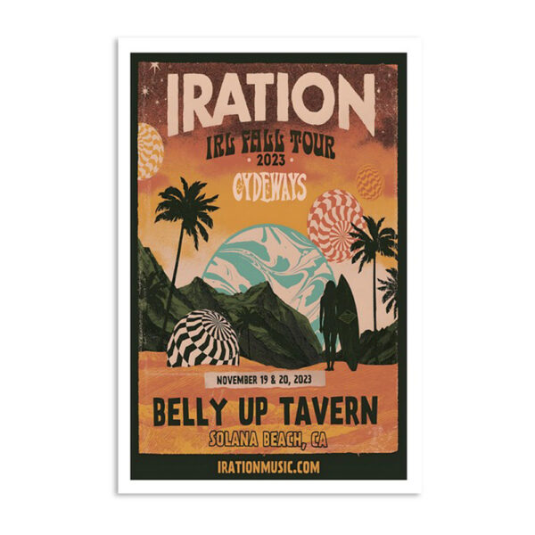 Iration Belly Up Tavern Solana Beach Ca Nov 19 2023 Poster