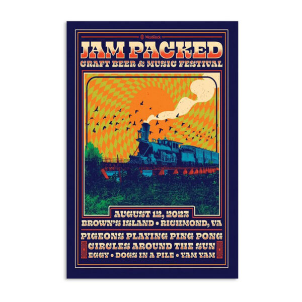 Jam Packed Festival Richmond August 12th 2023 Poster