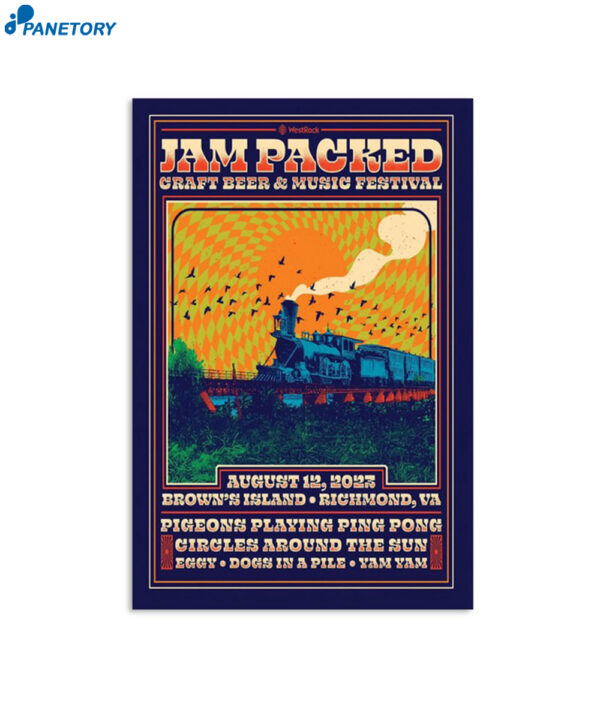 Jam Packed Festival Richmond August 12th 2023 Poster