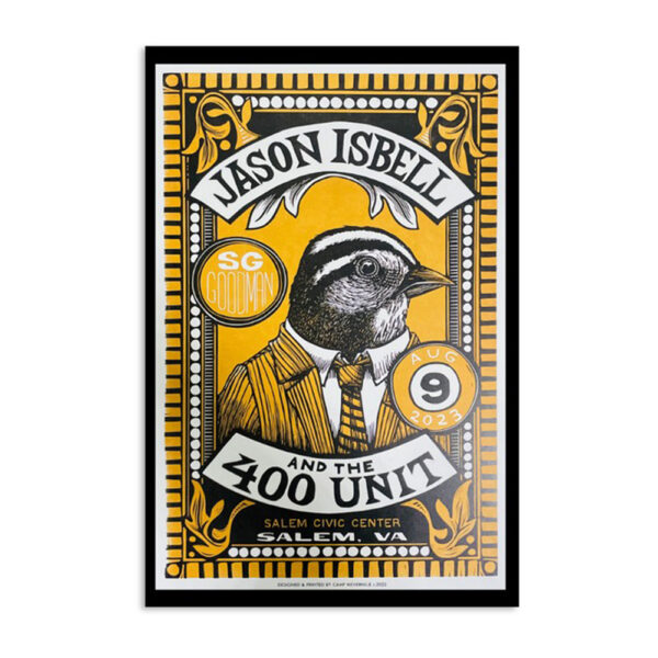 Jason Isbell And The 400 Unit Salem Va August 9 2023 Poster