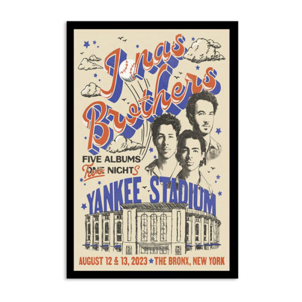 Jonas Brothers New York August 12 13 2023 Poster