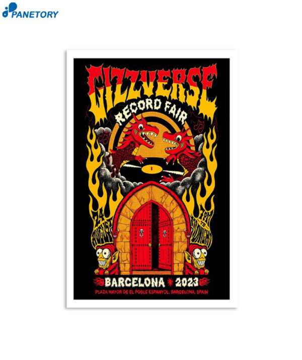 King Gizzard & The Lizard Wizard Barcelona 08 24 2023 Poster