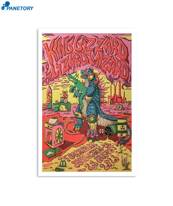 King Gizzard &Amp; The Lizard Wizard Munich Tonhalle August 21 2023 Poster