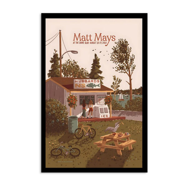 Matt Mays Tour The Shore Club Hubbards Ns August 2023 Poster