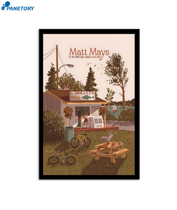 Matt Mays Tour The Shore Club Hubbards Ns August 2023 Poster