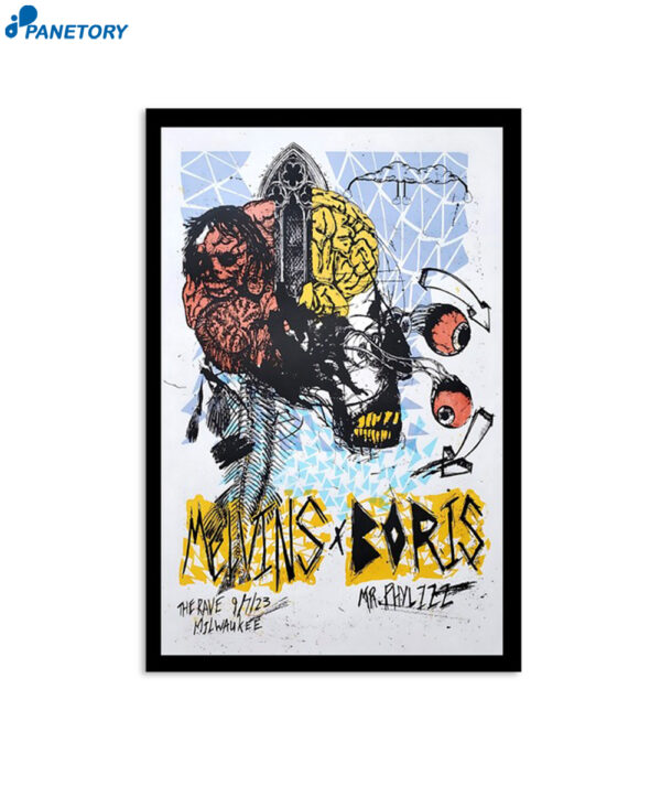 Melvins &Amp; Boris At The Rave Ii Milwaukee Wi September 7 2023 Poster
