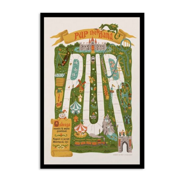 Pup The Band Sheaga Music & Arts Festival Montreal Qc August 5 2023 Poster