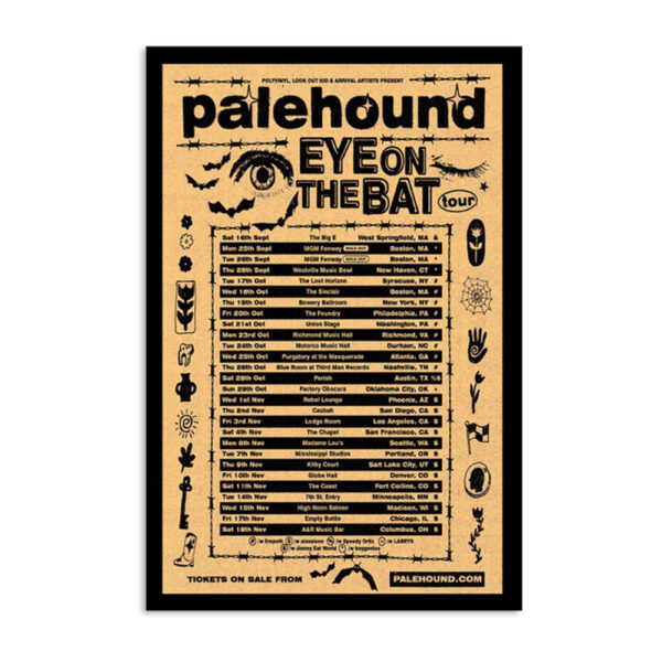 Palehound Eye On The Bat Tour 2023 Poster