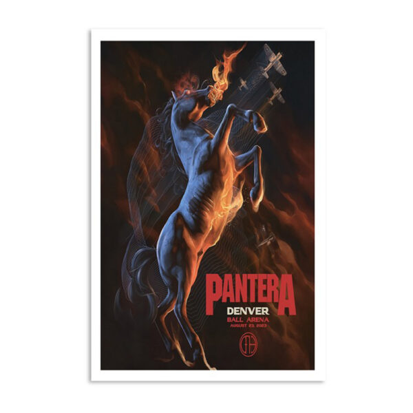 Pantera Concert Tour At Ball Arena Denver Co August 23 2023 Poster