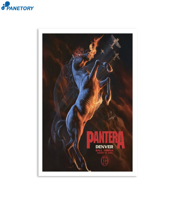 Pantera Concert Tour At Ball Arena Denver Co August 23 2023 Poster