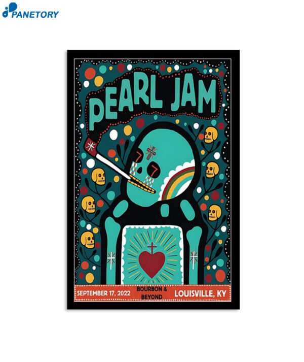 Pearl Jam Bourbon &Amp; Beyond Louisville September 17 2022 Poster
