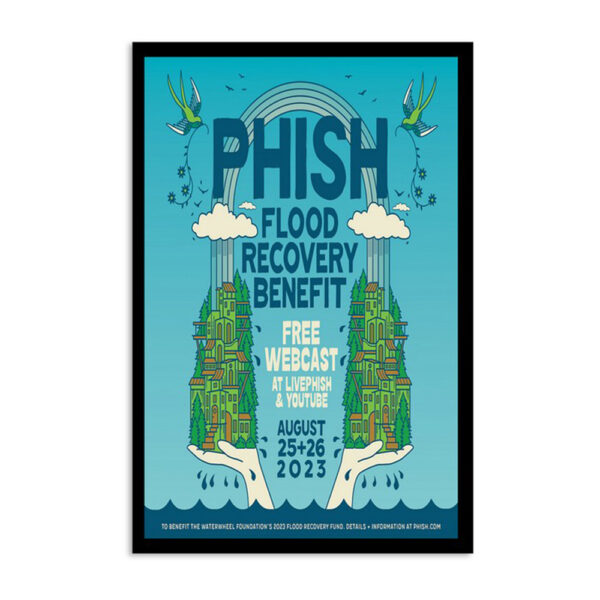 Phish Flood Recovery Benefit August 25 2023 Poster
