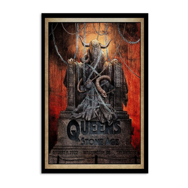 Queens Of The Stone Age Washington Dc The Anthem Aug 9 2023 Poster