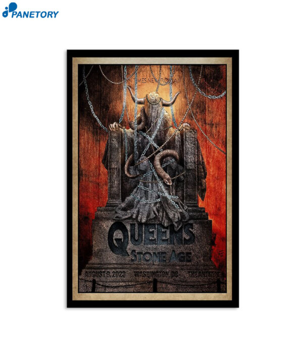 Queens Of The Stone Age Washington Dc The Anthem Aug 9 2023 Poster