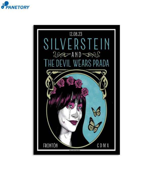 Silverstein Concert Fronton Mexico Ciudad De M?Xico August 12 2023 Poster