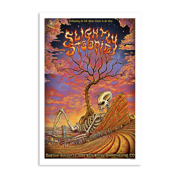 Slightly Stoopid Tour Red Rocks August 13 2023 Poster