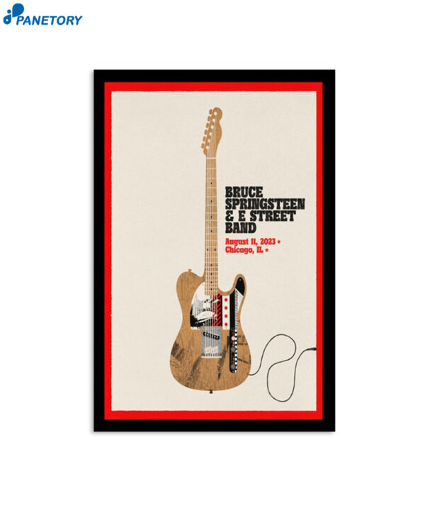 Springsteen &Amp; E Street Band Tour Chicago Il August 11 2023 Poster