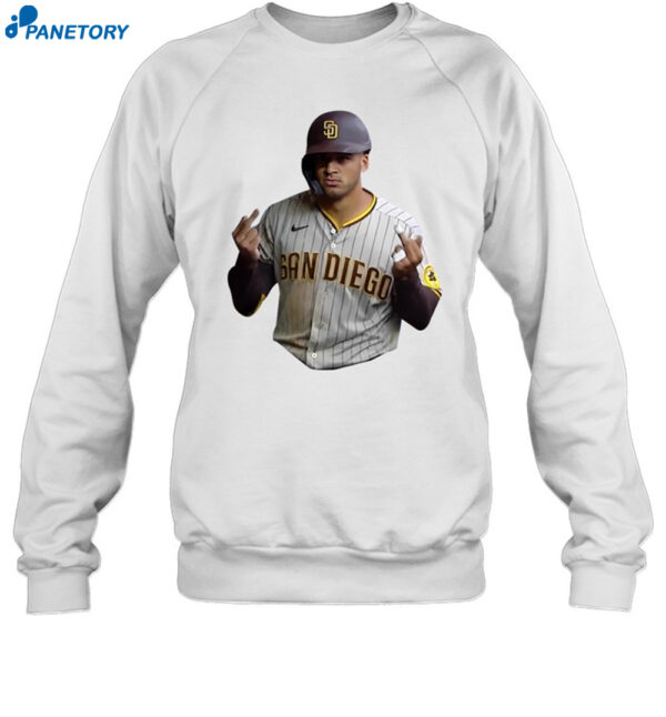 Tatis Wearing Grish Flipping Someone Off Shirt