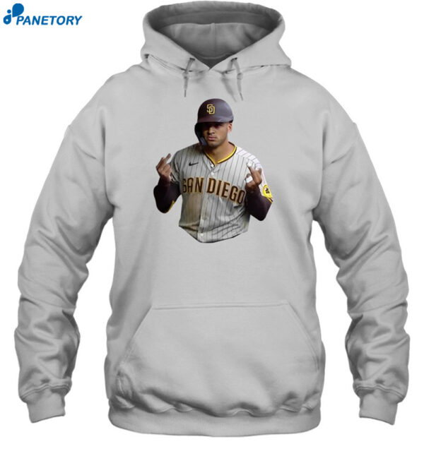 Tatis Wearing Grish Flipping Someone Off Shirt