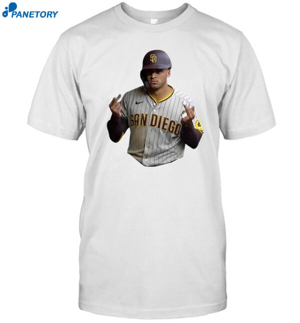 Tatis Wearing Grish Flipping Someone Off Shirt