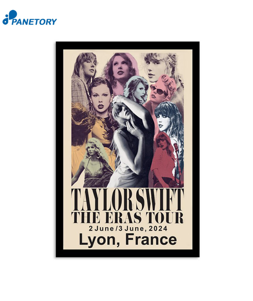 Taylor Swift Jun 2-3 2024 Lyon France Poster