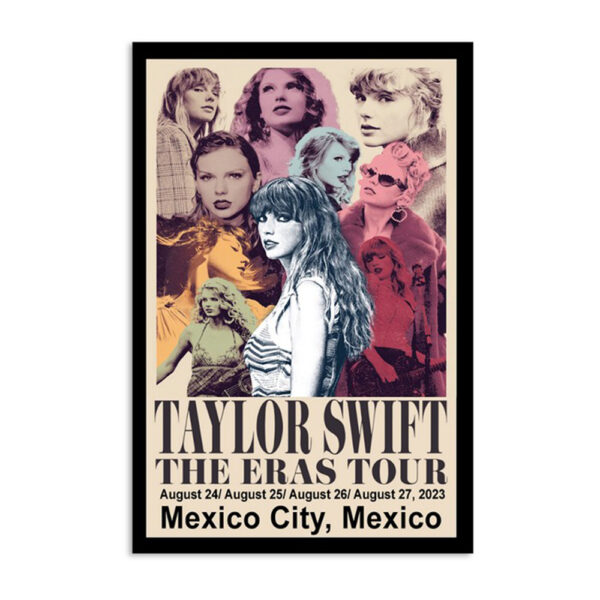 Taylor Swift The Eras Tour 2023 Foro Sol Mexico City Poster