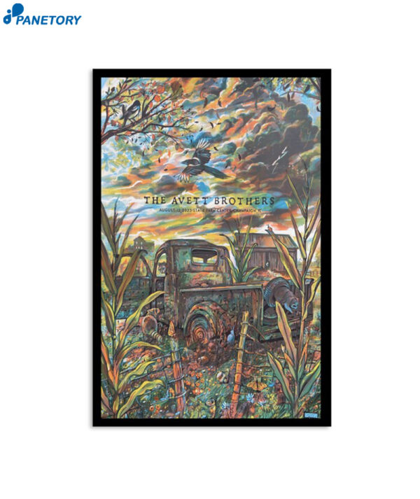 The Avett Brothers State Farm Center Champaign August 12 2023 Poster