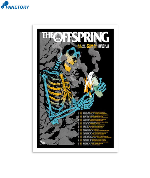 The Offspring Sum41 Simple Plan Tour Us 2023 Poster