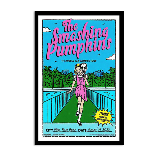 The Smashing Pumpkins Tour West Palm Beach Fl August 19 2023 Poster