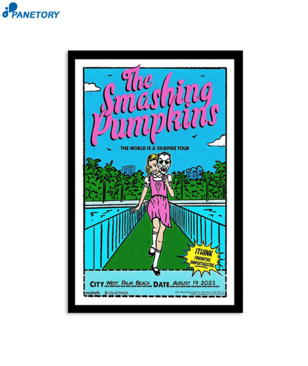 The Smashing Pumpkins Tour West Palm Beach Fl August 19 2023 Poster