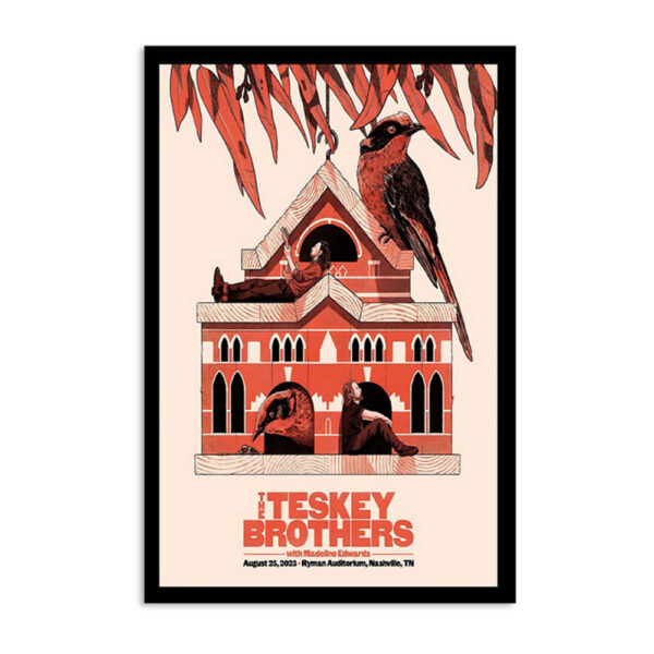 The Teskey Brothers Ryman Auditorium Nashville August 25 2023 Poster