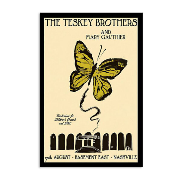 The Teskey Brothers Tour The Basement East Aug 30 2023 Poster