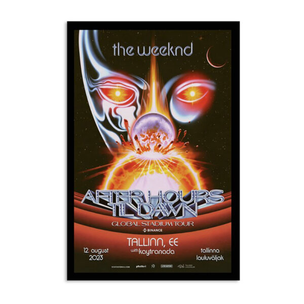 The Weeknd After Hours Til Dawn Tour Tallinn Estonia August 12 2023 Poster